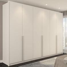 Guarda-Roupa Casal Belchior 6 Portas 6 Gavetas Neve - Panorama Móveis