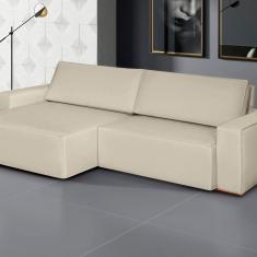 Sofá Siena - Retrátil / Reclinável 260 Cm Veludo Marfim