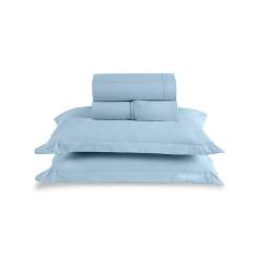 Jogo de Lençol Casal Padrão 04 Peças Percal 300 Fios 100% Algodão Aba 