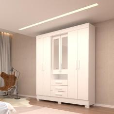 Guarda-Roupa Casal Bolívia Com Espelho 6 Portas Linhamobília