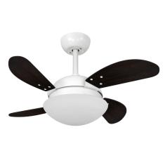 Ventilador de Teto Volare Branco Fosco Fly Mini Tabaco 110V