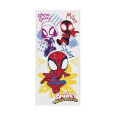 Toalha Felpuda de Banho Estampada Spidey 60 cm x 1,20 m Com 1 peça