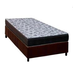 Cama Box Solteiro: Colchão Anatômico Ortobom D33/Ep Fort Tech Iso 100 + Base Brown(78X188)