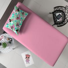 Jogo De Cama Solteiro Portallar Malha Misto 2pçs Lol Color-rosa Prisma