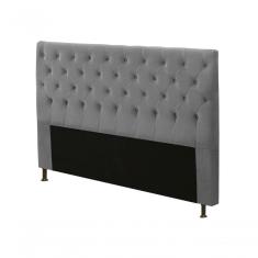 Cabeceira Cama Box Casal Queen 160cm Cristal Veludo - Js Móveis Cinza