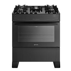 Fogão 5 Bocas Atlas Mônaco Top Glass com Acendimento Automático Preto