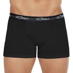 Cueca Zorba Boxer Max Tamanhos Especiais - 0702, Preto, G