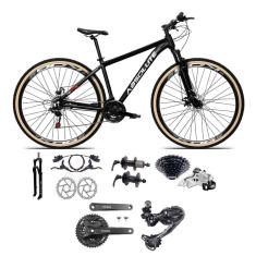Bicicleta Aro 29 Absolute Nero 5 Câmbio Shimano Deore e Altus 27v Freio Hidráulico Garfo Trava Pneu com Faixa