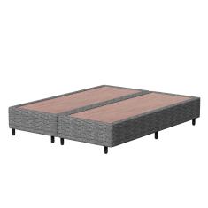 Base Box Queen Size Probel Village com Revestimento em Tecido Poliéster 38x158x198cm - Preto