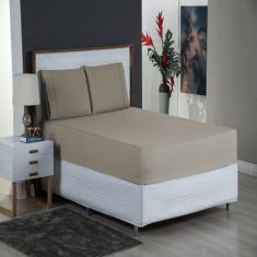 Jogo de Lençol 3 Peças Para Cama Queen 180 Fios Percal - DH Enxovais, 