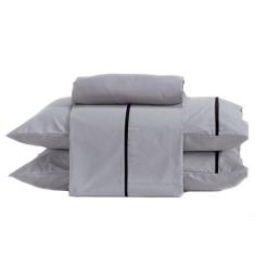 Jogo de Cama Milano Liso QUEEN 04 Peças Percal 200 Fios com Viés - RAI