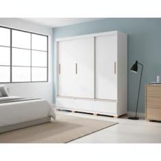 Guarda-Roupa Casal Bartira Monza 3 Portas de Correr 3 Gavetas Externas MDP - 199,8cm de Largura