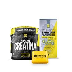 Kit Spartan Polivitamínico + Creatina Atlas 90g + Porta Cáps.