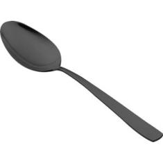 CJ 12 COLHERES DE AÇO INOX P/SOBREMESA PVD BLACK PISA