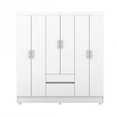 Guarda Roupa Casal 6 Portas 2 Gavetas Flash Ii Demóbile Branco