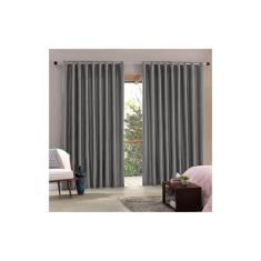 Cortina Bella Janela 540x250 cm Blend Tecido Corta Luz Latte