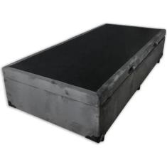 Cama Box Baú Solteiro Suede Cinza com 78cm de largura - Imperium do So