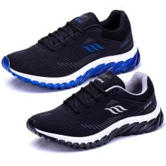 Combo 2 Pares Tênis Masculino Esportivo para Caminhada Academia - Olim