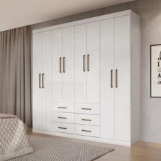 Guarda Roupa Casal 8 Portas 6 Gavetas 212cm Liverpool - Santos Andirá