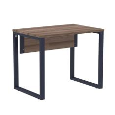 Mesa Escritório P25 TUB Pandin 90 cm (Larg) Tampo MDP Walnut Pé Aço Tubular Azul Del Rey