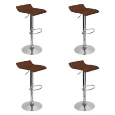 Kit 4 Banquetas Toquio Wave Enzo Belo Horizonte Recouro Giratória C/ R