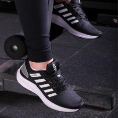 Tenis Feminino Preto Masculino Para Atividades Física Treino Academia 