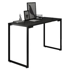 Mesa Para Computador Escrivaninha 120cm Estilo Industrial New Port F02 Preto - Mpozenato
