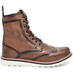 Bota Masculina Coturno Casual  Cano Longo Couro Nobre - RANCLAFE CALÇA