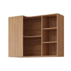 Armário Aéreo p/ Cozinha Estela de Canto c/ 5 Nichos 92cm Freijo - MGM