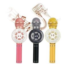 Microfone Bluetooth Sem Fio Karaoke Com Led Fm Mt-1035 - Alinee