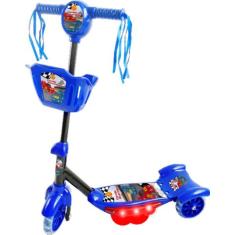 Patinete DM Toys 3 Rodas Infantil Musical Com Luzes E Cesta