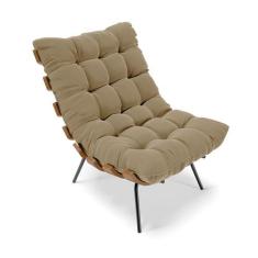 Poltrona Costela Suede Base Metálica Preto M11 - D'Rossi - DRossi, Mar