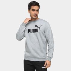 Moletom Puma Ess Big Logo Crew Fl Masculino-Masculino