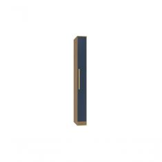 Guarda-roupa 1 Porta Kappesberg Adapt Nogueira/azul Profundo