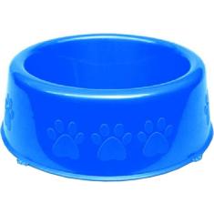 Comedouro Perolizado Luxo Azul - Tam. G