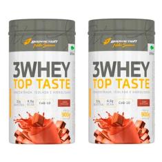 Kit 2X Whey Protein 3W Top Taste 900G Body Action