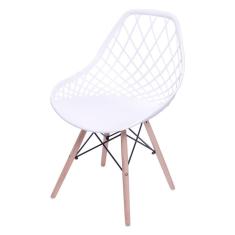 Cadeira Kaila Branca e Madeira