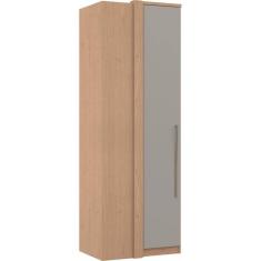 Guarda Roupa de Canto Reto 1 Porta Elegance Móveis Castro Angelin/Níquel