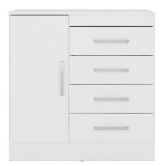 Cômoda Montevideu Branco Rosa Flex - Demóbile