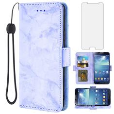 Asuwish Compatível com capa para Samsung Galaxy S4 e protetor de tela de vidro temperado, acessórios, porta-cartões, suporte de mármore, flip carteira, capas de telefone para Glaxay S 4 Gaxaly 4S