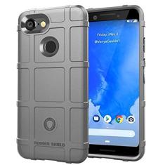 Capa para Google Pixel 3, proteção robusta, material TPU de fibra de carbono, macia, antiderrapante, antiimpressões digitais, capa totalmente protetora para Google Pixel 3