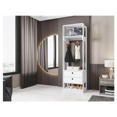 Guarda Roupa Modulado Ambiente Titan Com Gavetas Branco - Móveis Leão