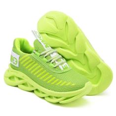 Tênis Infantil Feminino Solado Trançado Confortavel Verde - Evoltenn, 