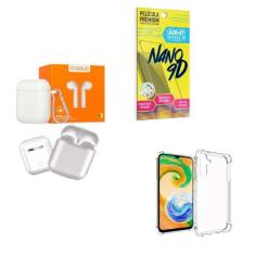 Kit Fone Sem Fio + Capinha Samsung A14 + Película 9D - Agold