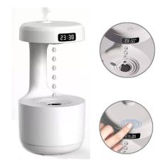 Umidificador De Ar difusor água essência Relógio digital Gotas Anti-gravidade 800ml