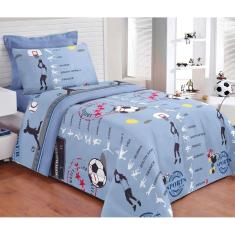 Edredom Solteiro Kit Day by Day Dupla Face 02 Peças - Fenômeno