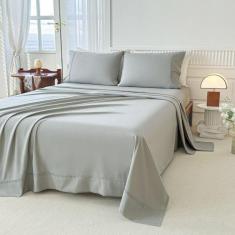 Jogo de Lençol Casal 4 Peças Milano Percal 400 Fios Ponto Palito - Bel