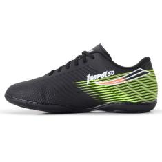 chuteira cano baixo campo do 36 ao 43 - impulso, Preto, 37