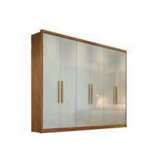 Guarda Roupa 6 Portas e 8 Gavetas Rizon/Linea Cumaru/Fendi - Novo Horizonte