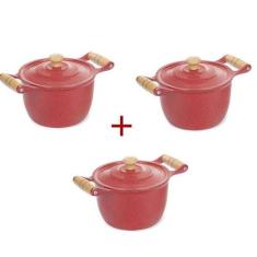 Jogo Panelas Caçarolas Reta Craqueada Alça Madeira 16 a 20cm - DIVIFOR